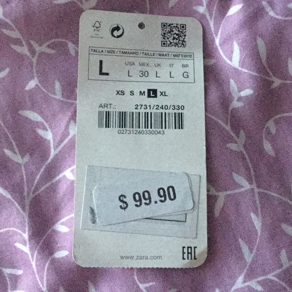 🥂 ZARA Skirt NWOT L - Picture 4 of 4